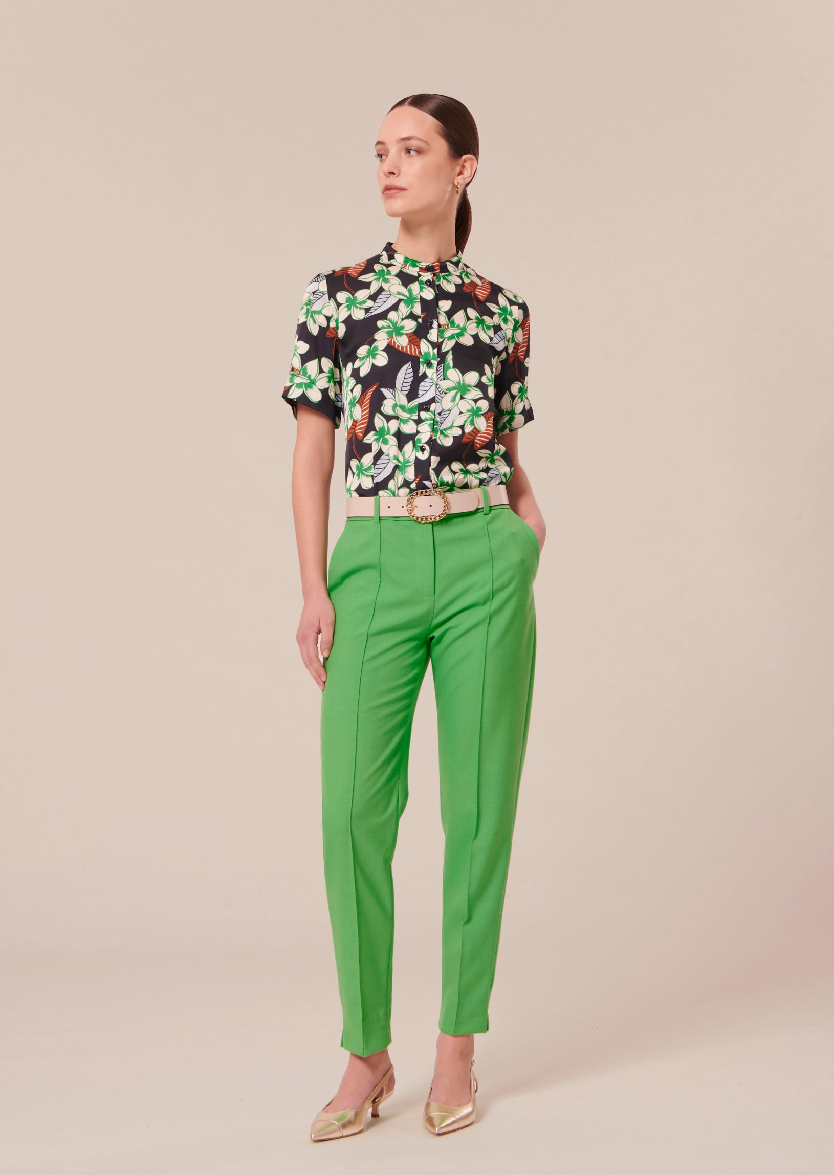Pascal green cold wool pants by Tara Jarmon Lebanon