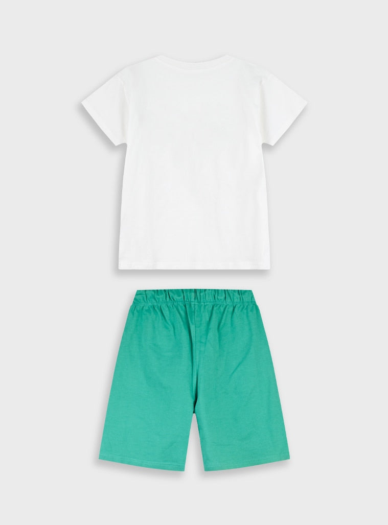 Green Set(Blouse,Shorts) for Boys