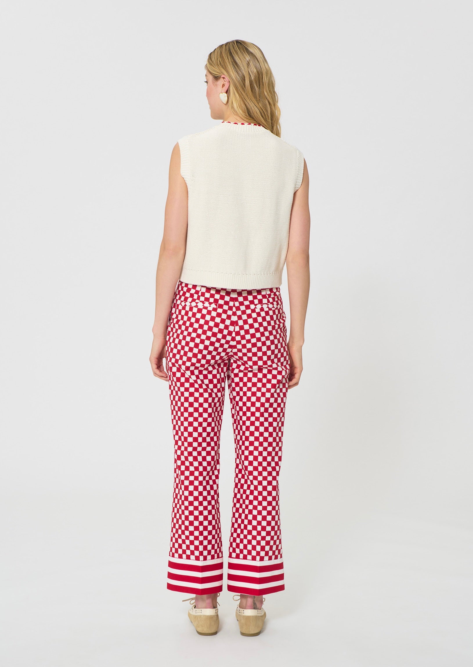 vest in ecru cotton