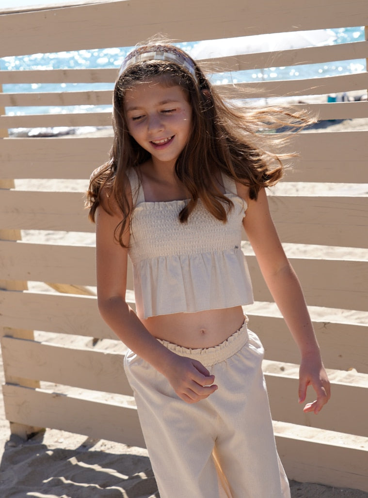 Yellow Set(Blouse,Cullotes) for Girls