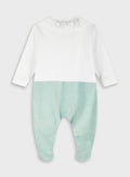 Cotton Blend Girl Romper - Peanut