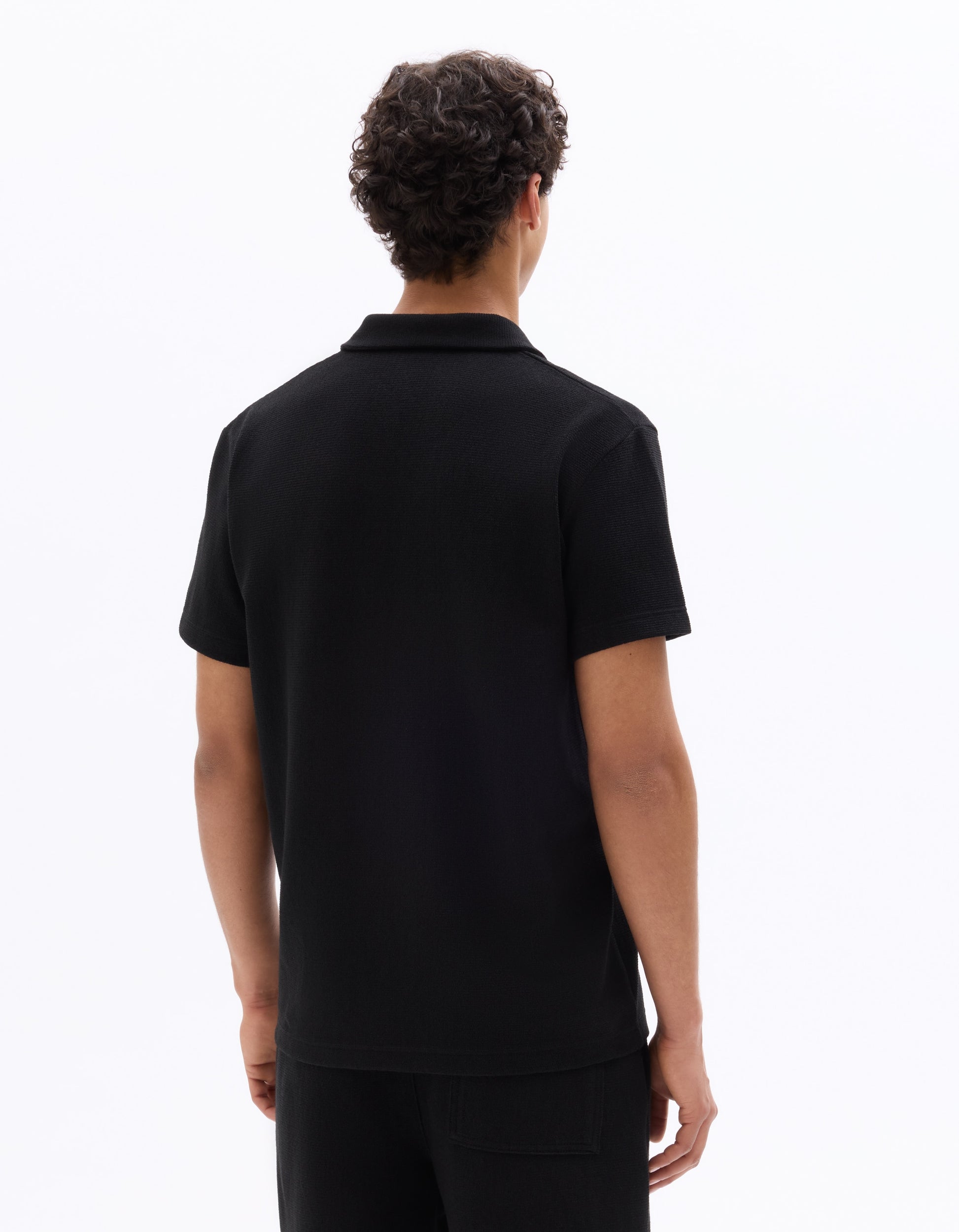 Celio Regular fit knit polo - Black