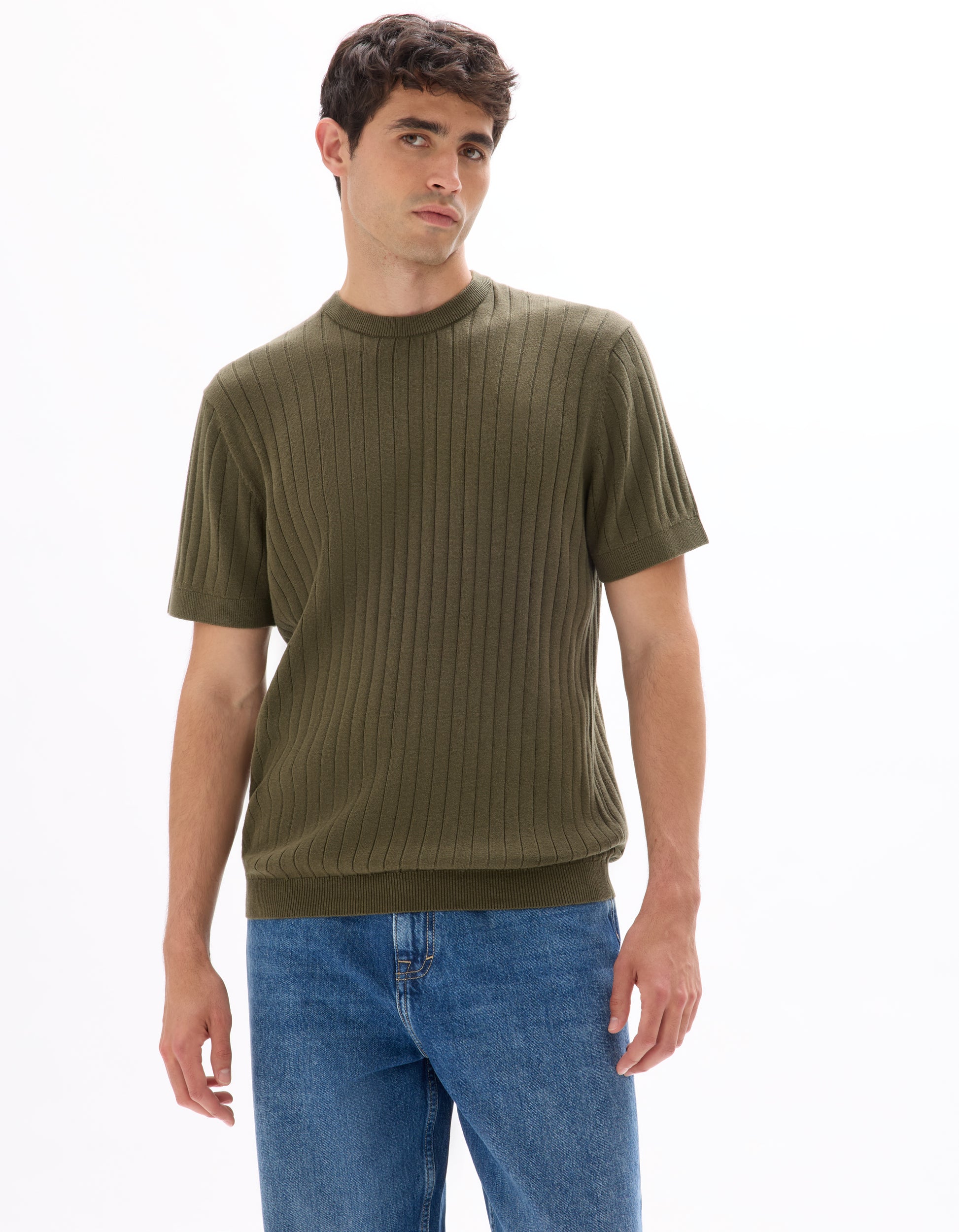 Real Khaki Short Sleeves Tshirt - Celio Lebanon