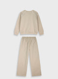 Children's Offwhite Tracksuit(Blouse,Trousers) For Girl