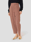 Paseo Burgundy Houndstooth Pants by Tara Jarmon Lebanon