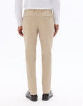 Celio Beige Slim Fit Bi-Stretch Suit Pants - Beige