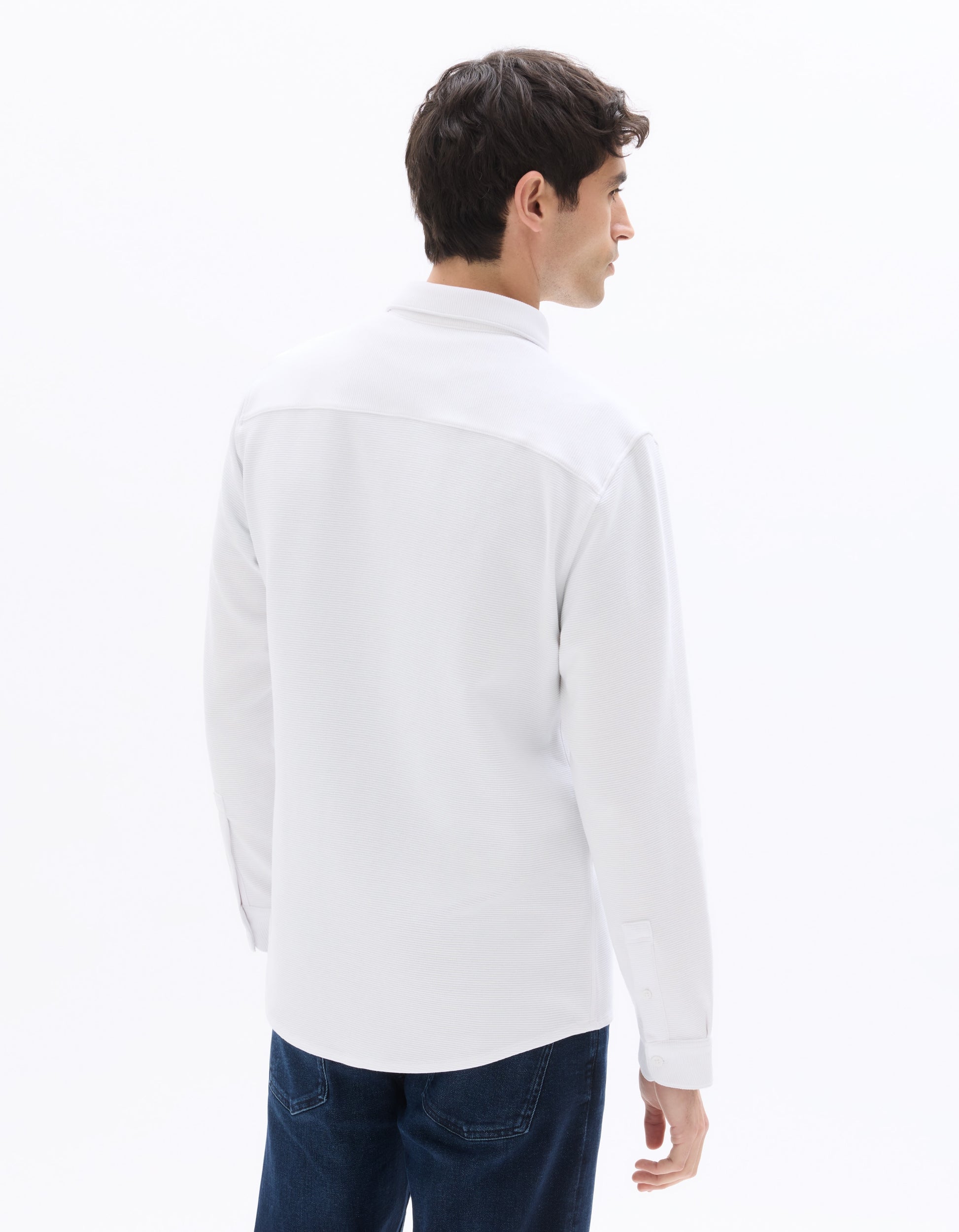 Celio Regular fit ribbed shirt - White