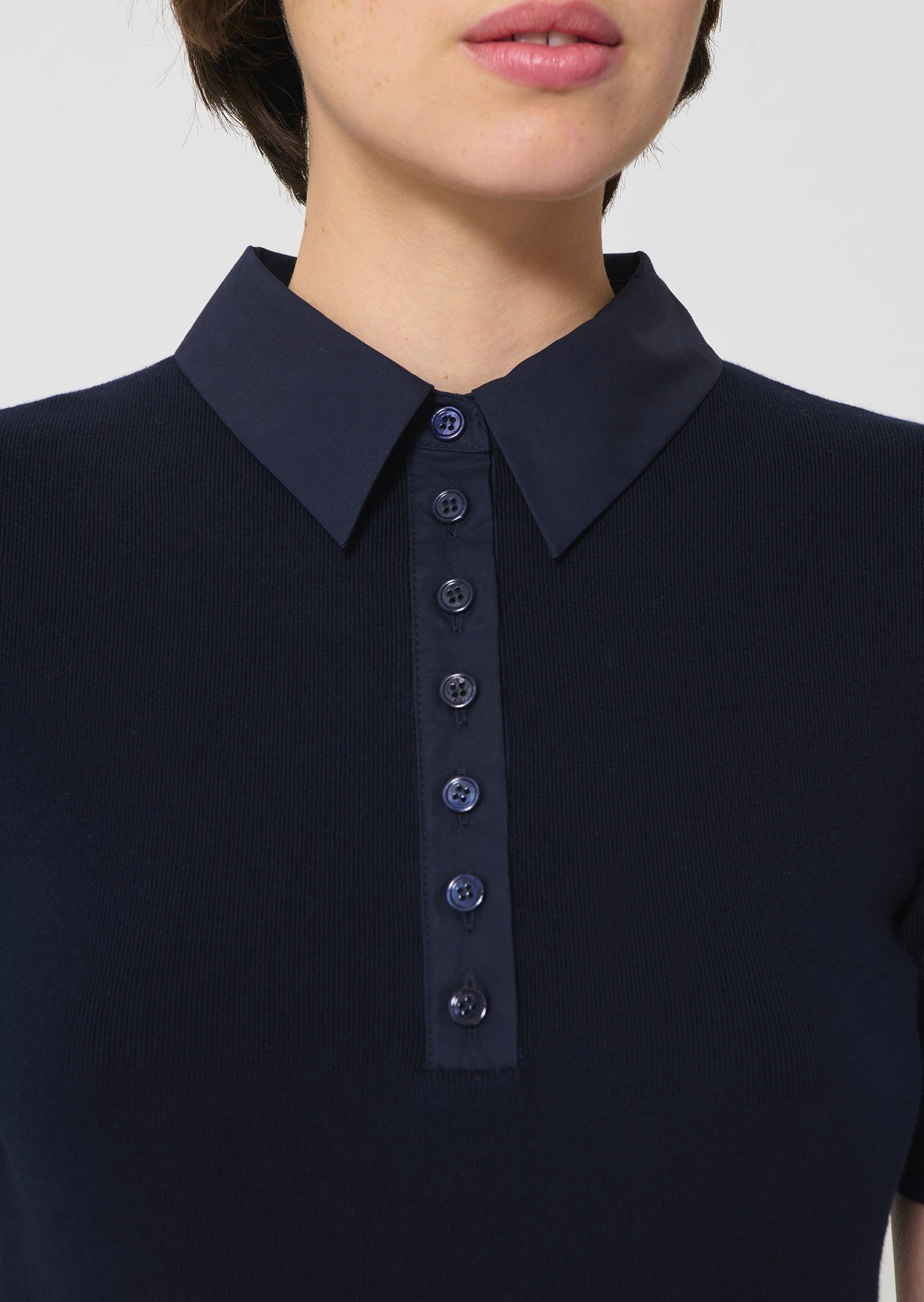 polo in midnight blue cotton