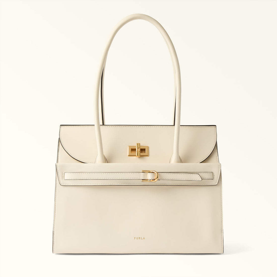 Furla Greta L Tote in White - Bags 