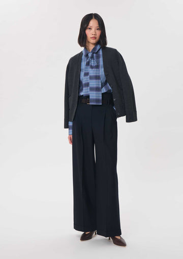 Christiane shirt in navy cotton by Tara Jarmon