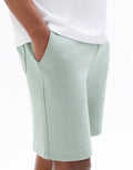 Celio Light Blue 100% Cotton Fleece Shorts - Blue