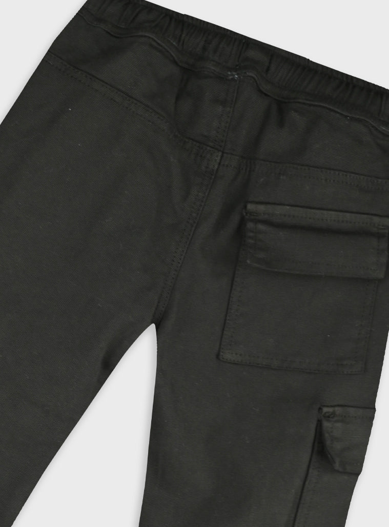Cotton Boy Trousers - Black
