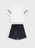 Black Set(Blouse,Shorts) for Girls