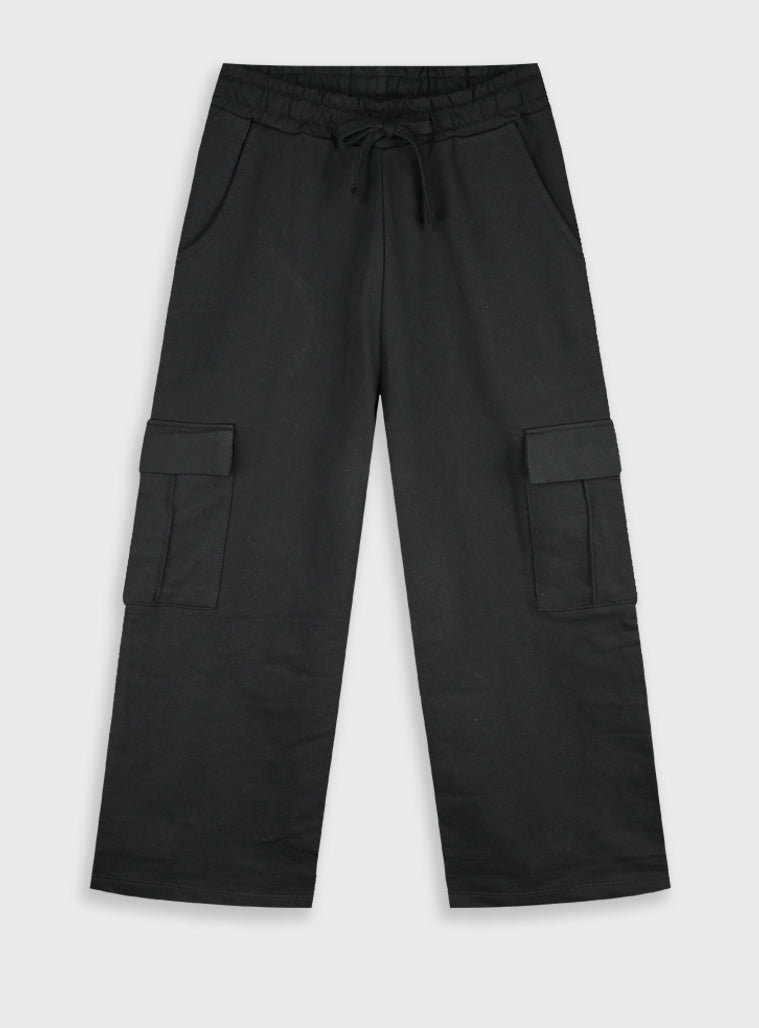 Cotton Girl Trousers - Black