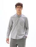 Gris Fonce Long Sleeves Shirt - Celio Lebanon
