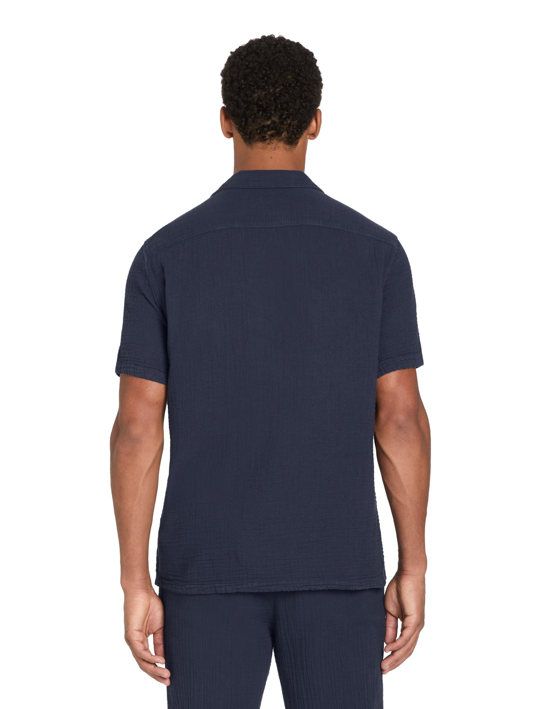 navy Short sleeves Shirt
