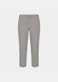 trousers in ecru with cotton stripes