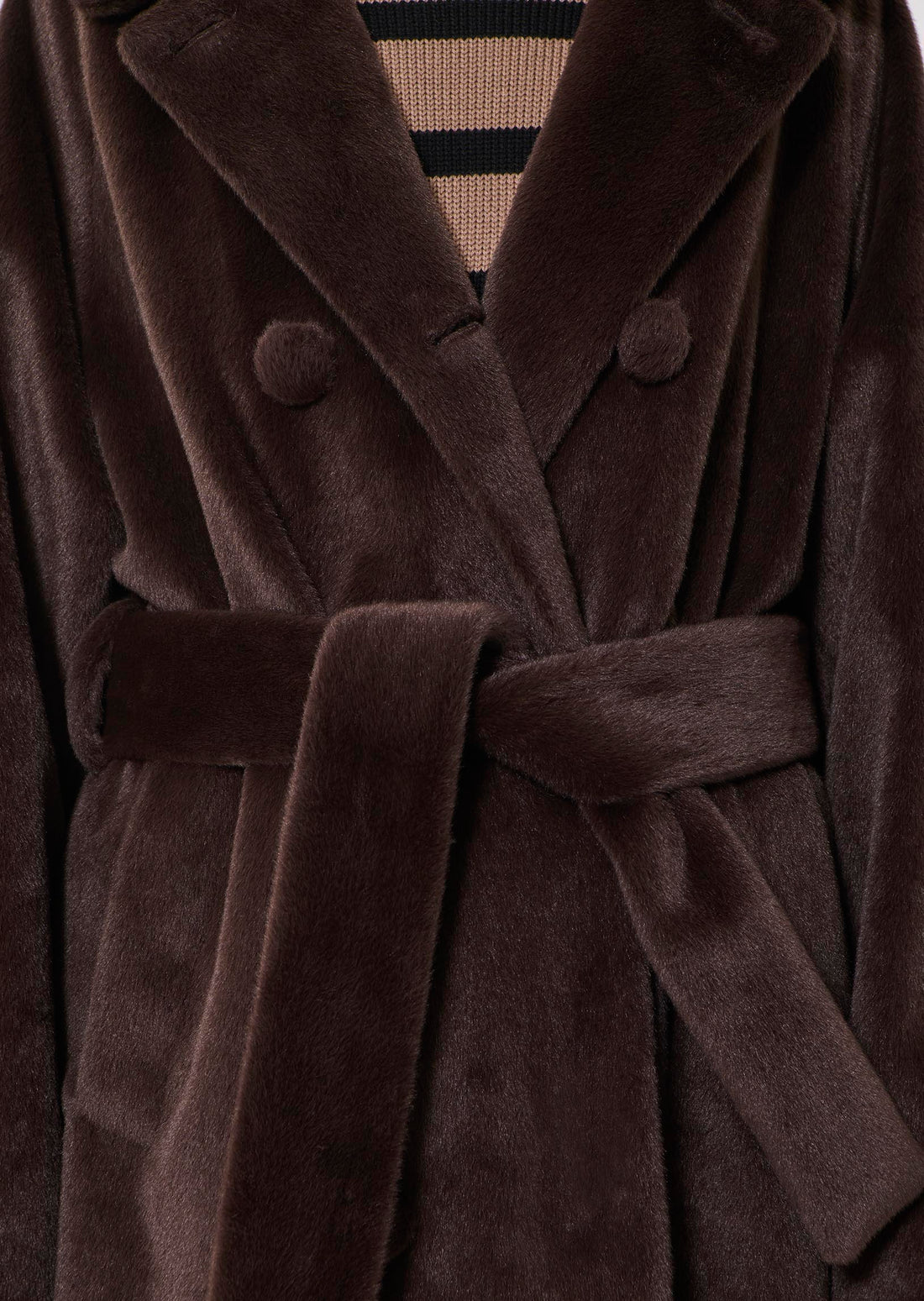 Faux Fur Michelle chocalat coat for women