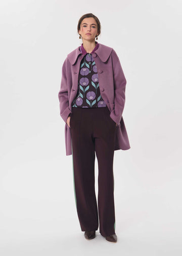 Marie coat in purple wool by Tara Jarmon