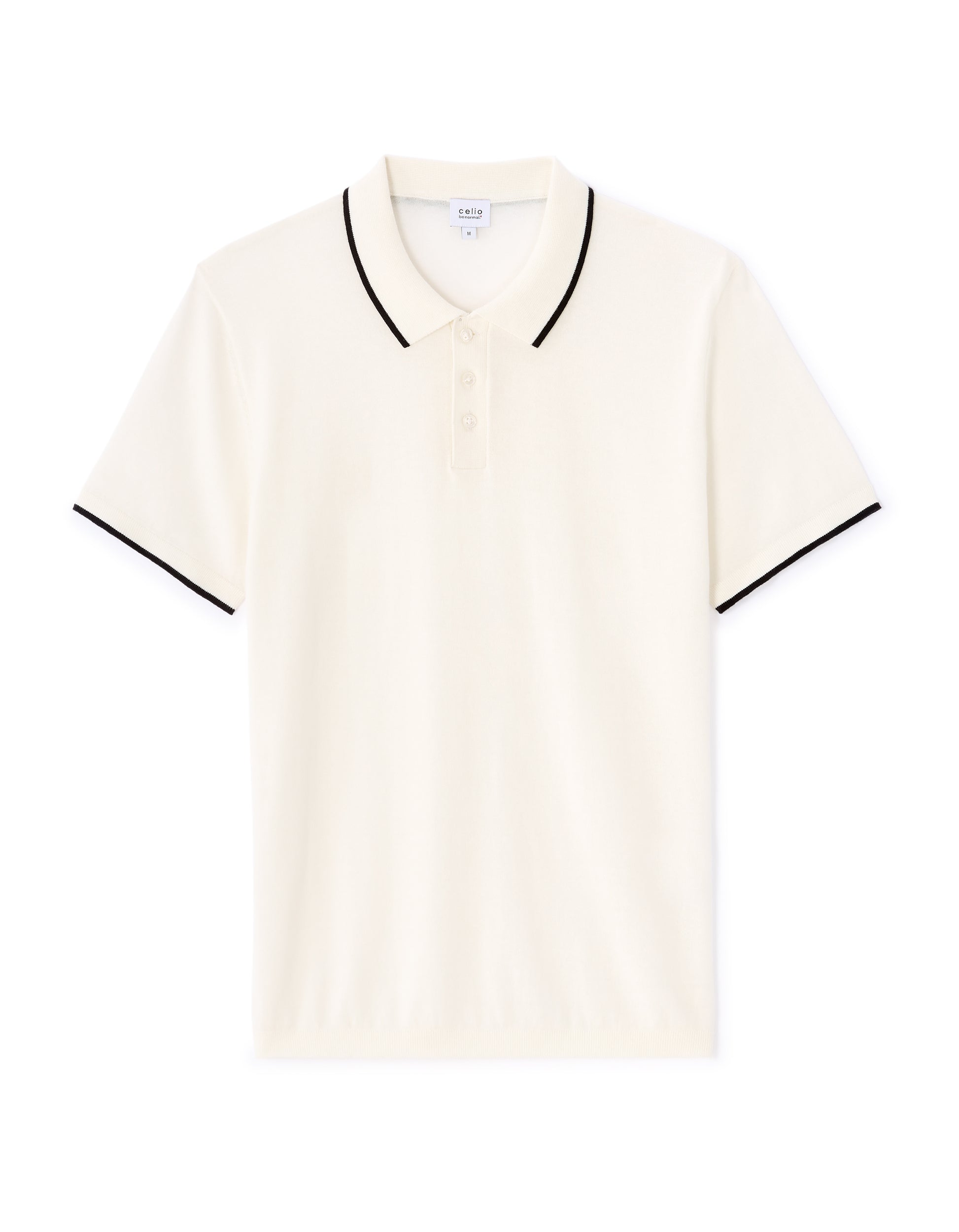 Ecru Short Sleeves Polo - Celio Lebanon