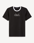 FEFATHER BLACK SS TSHIRT - Celio lebanon