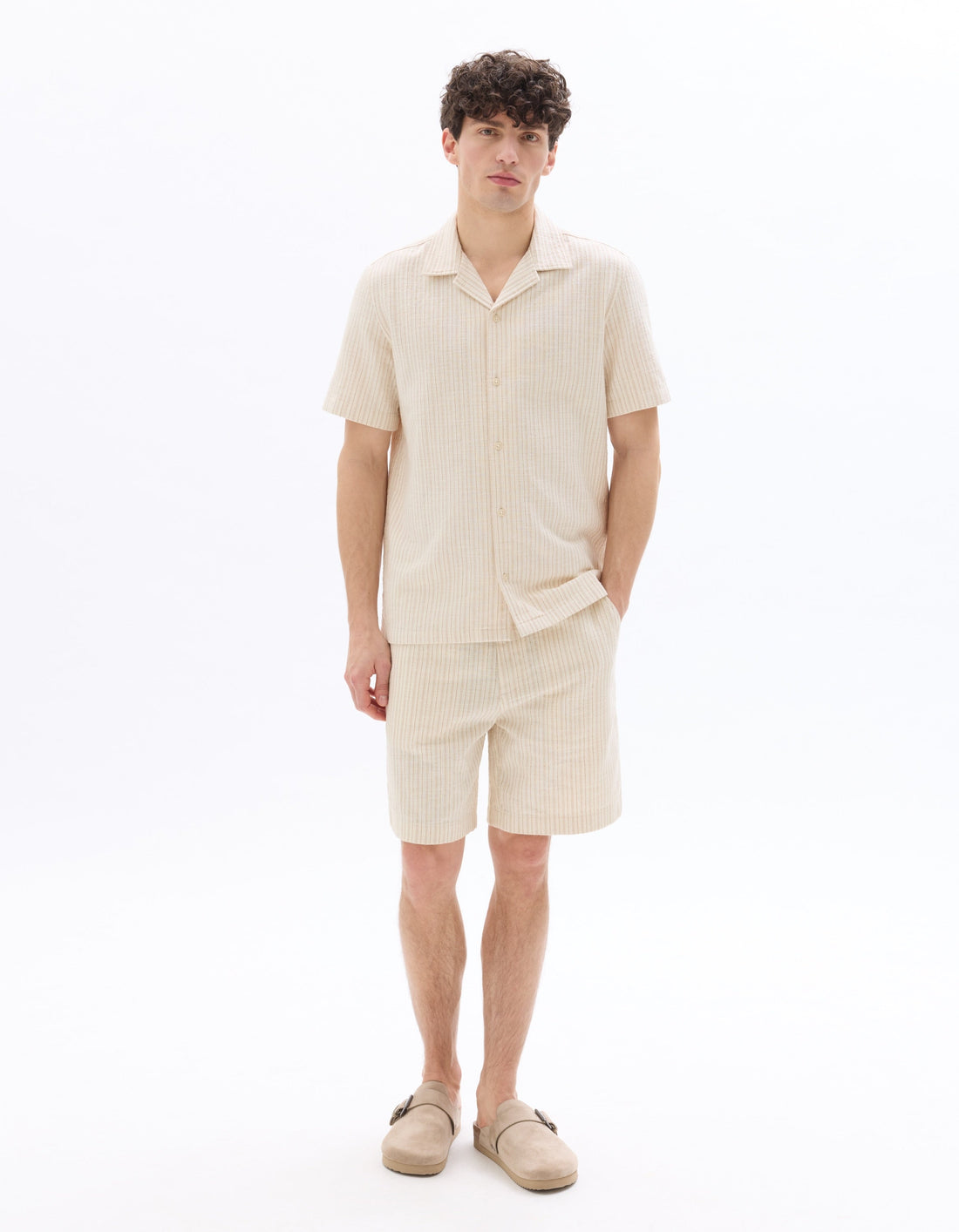 Striped Knitted Bermuda Shorts Celio
