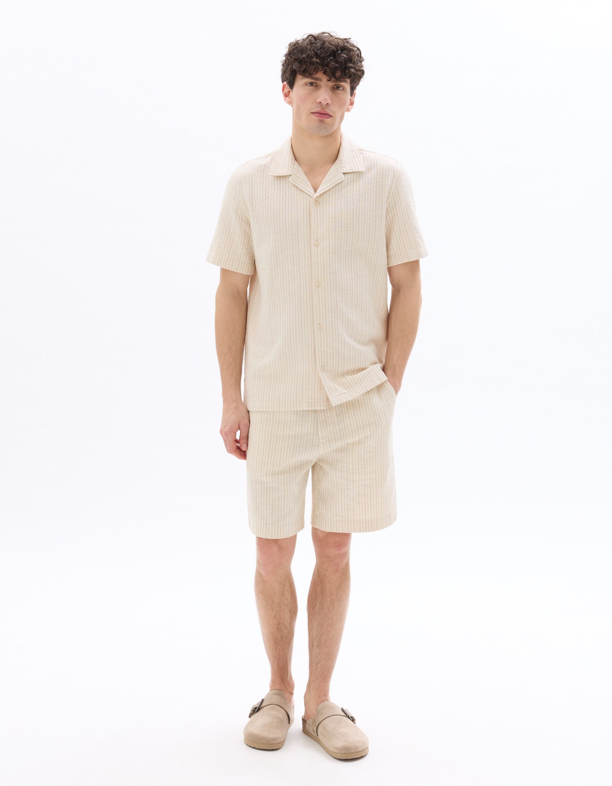 Striped Knitted Bermuda Shorts Celio