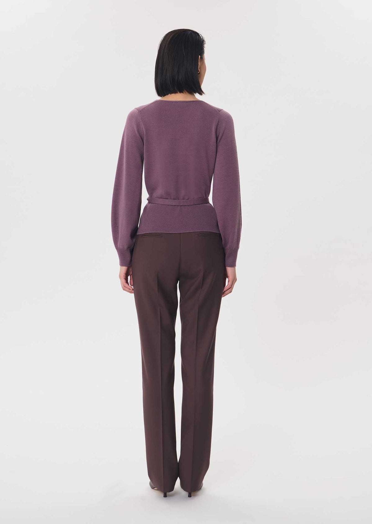 Gabbie cardigan in purple wool by Tara Jarmon