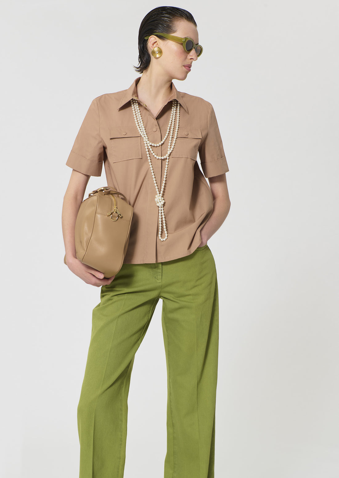 shirt in white poplin