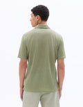 Celio Regular Fit 100% Linen Polo Shirt - Green