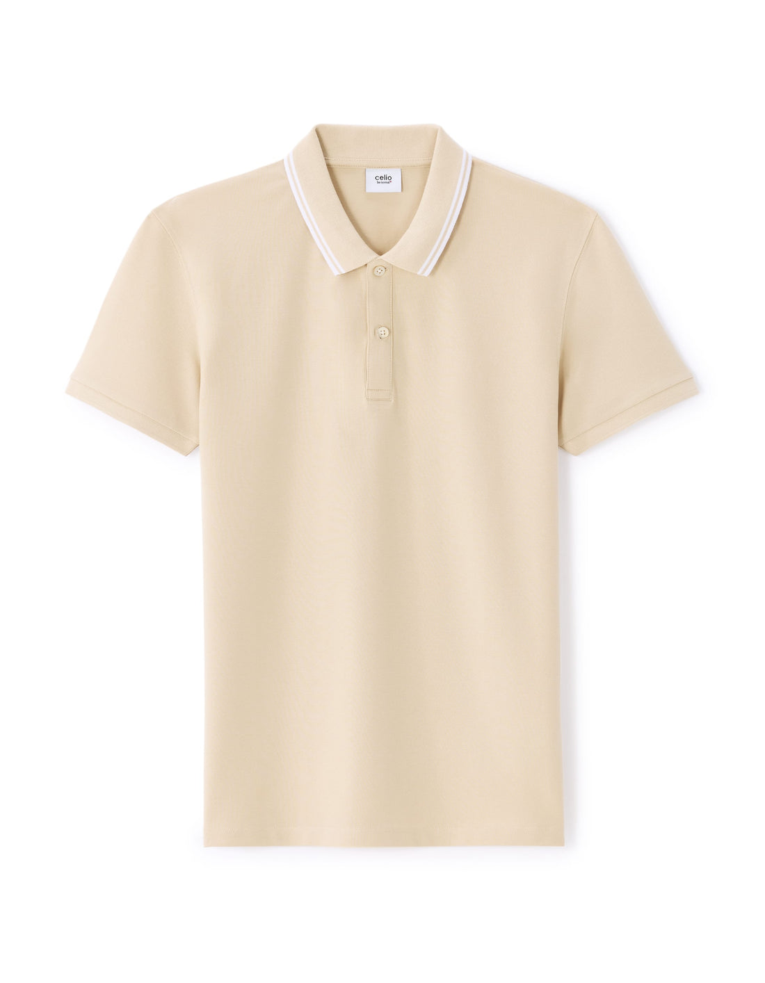 beige Short sleeves Polo