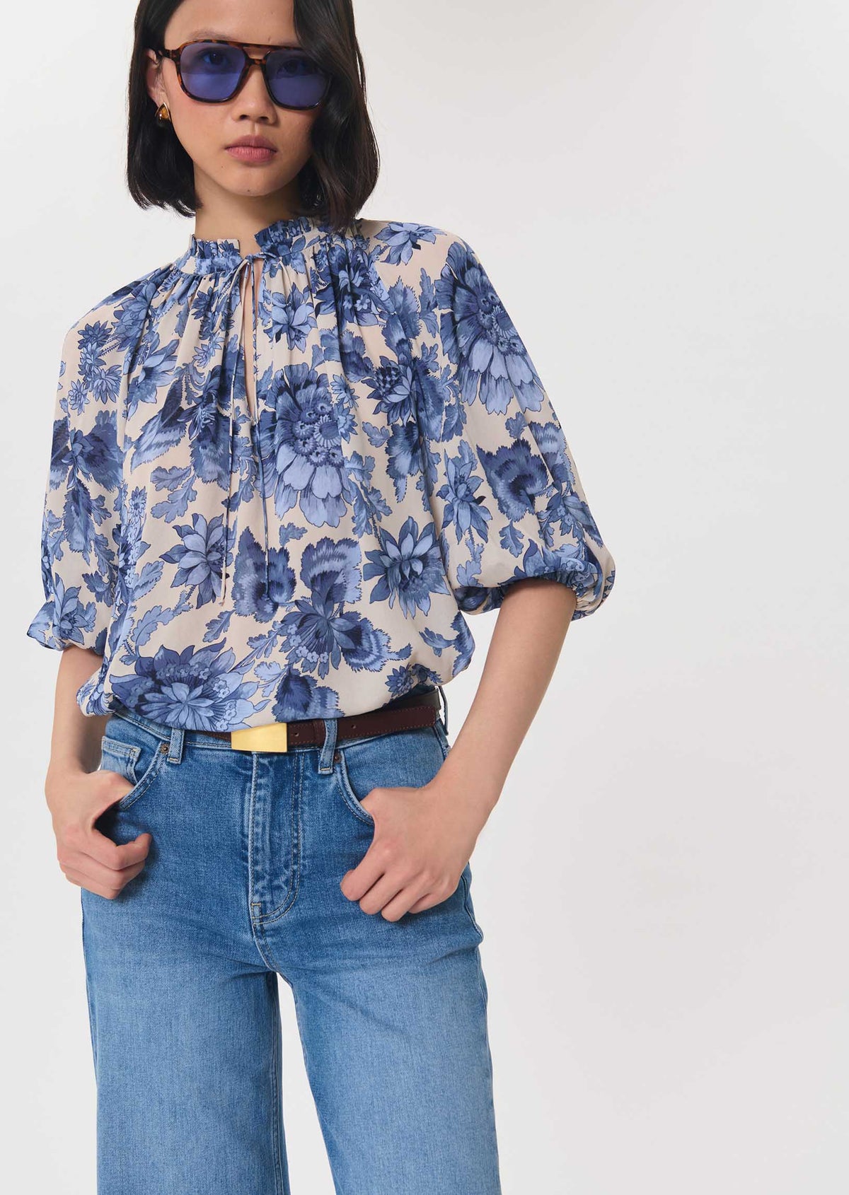 Tomaso top in off white by Tara Jarmon