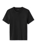 Celio Black Boxy Crew Neck 100% Heavyweight Cotton T-shirt - Black