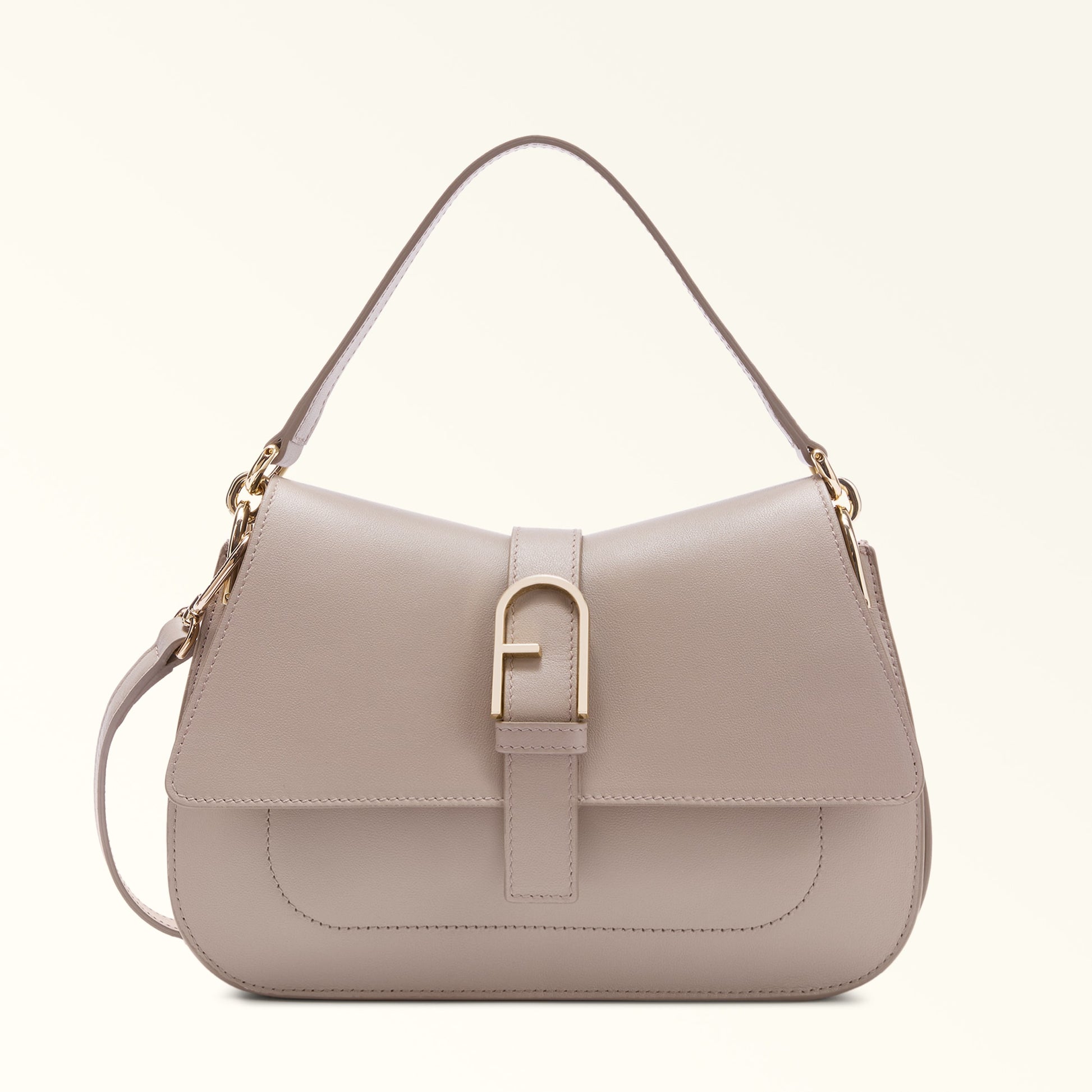 Furla Flow M Top Handle in White - Bags 