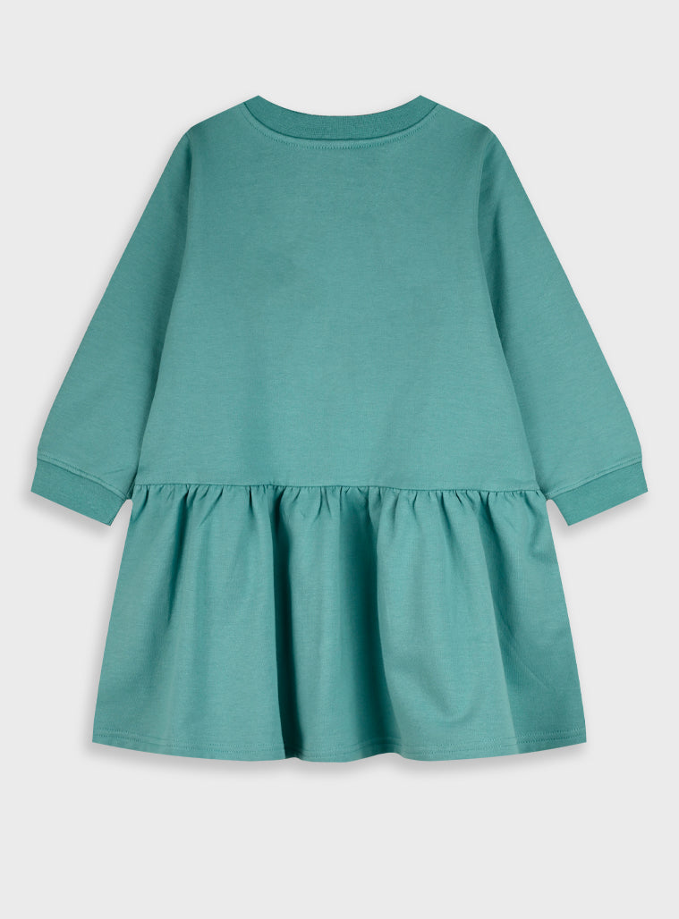 Cotton Girl Dress - Ice Green