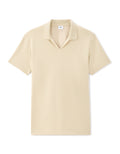 Celio Regular Fit Cuban Collar Cotton Blend Polo - Beige