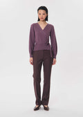 Gabbie cardigan in purple wool by Tara Jarmon