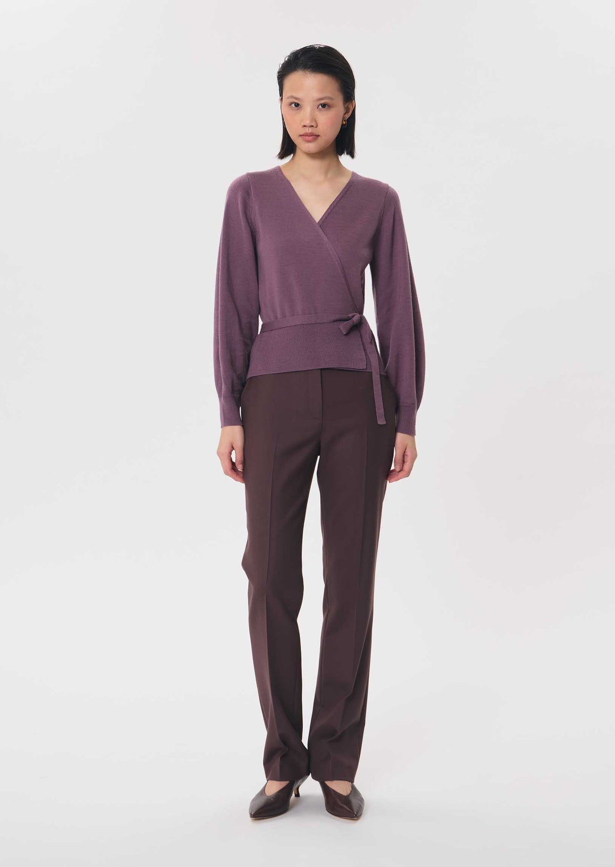 Gabbie cardigan in purple wool by Tara Jarmon