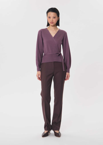 Gabbie cardigan in purple wool by Tara Jarmon