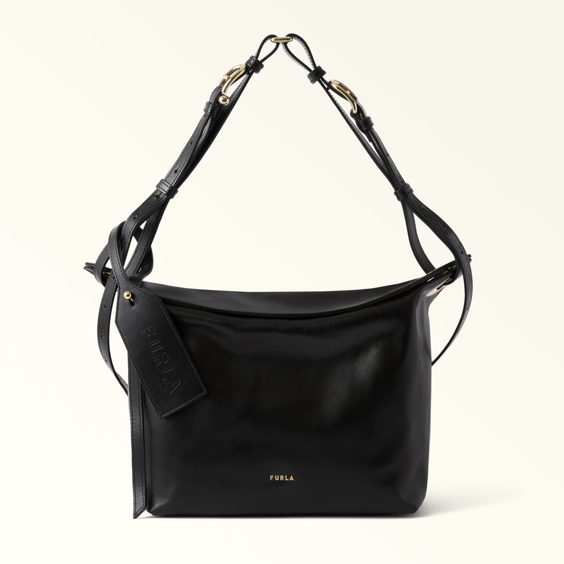 Furla Ginevra M Shoulder Bag in Black - Bags 