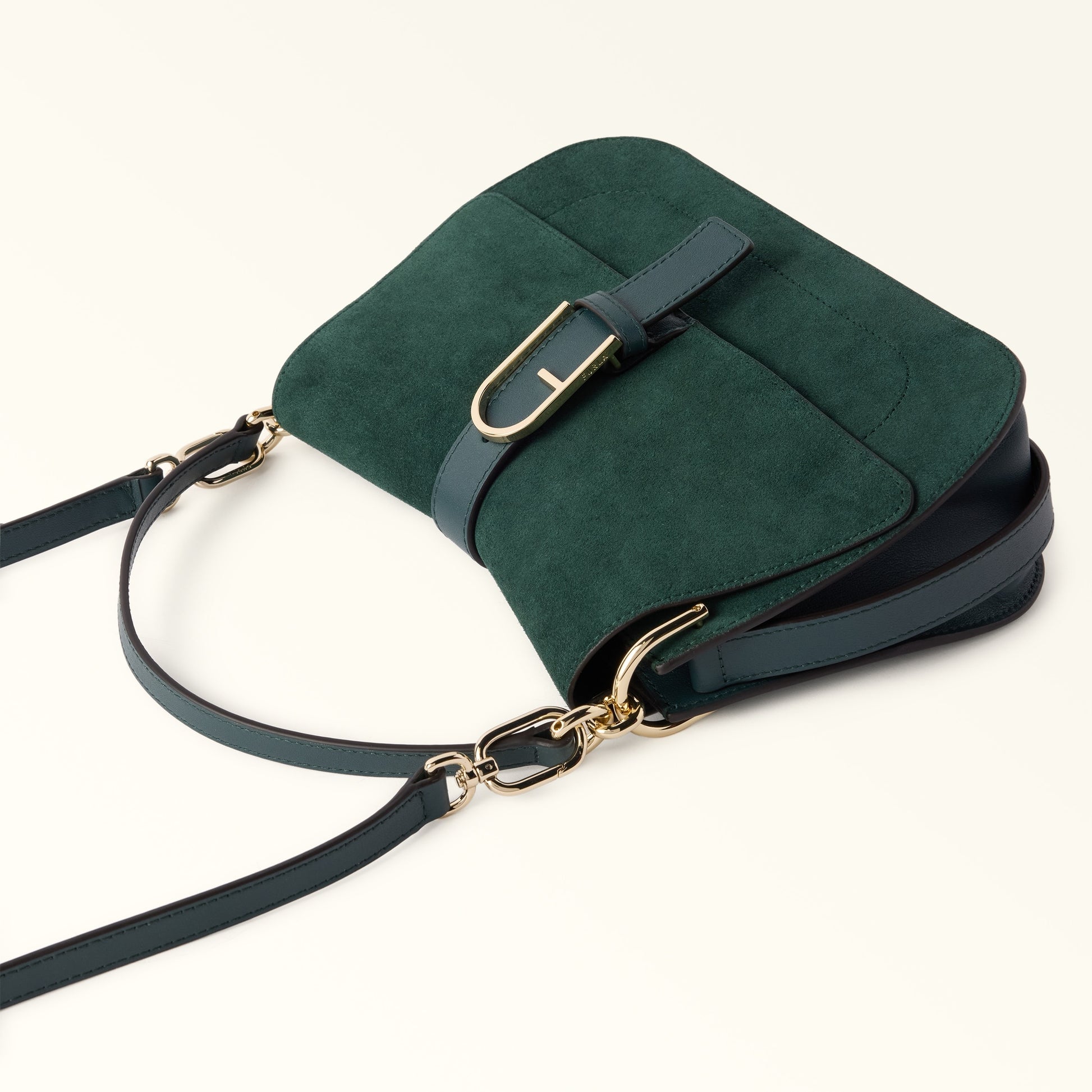 Furla Flow M Top Handle in Green - Bags 