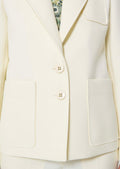 jacket in ecru powder-grain canvas