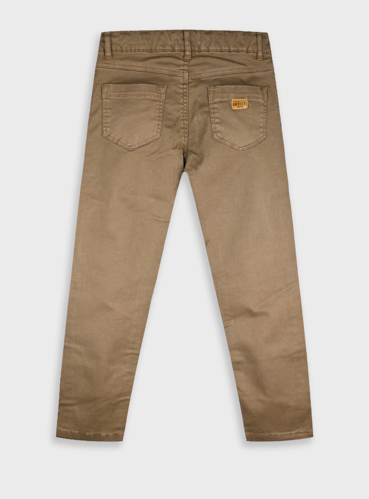 Cotton Boy Trousers - Chocolate
