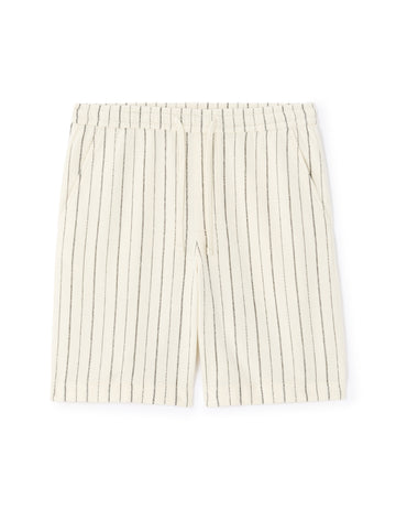 Celio Regular Fit Striped Bermuda Shorts - Beige