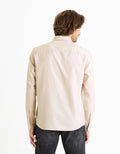 Beige Long Sleeves Shirt - Celio Lebanon