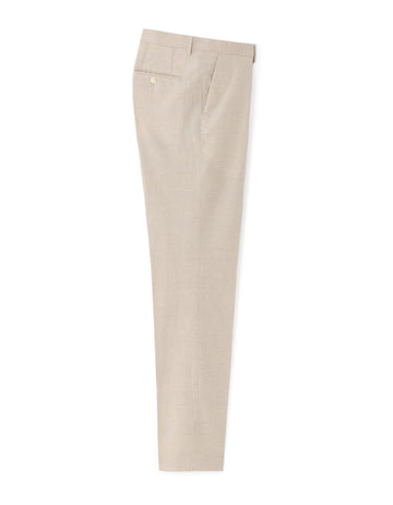 Celio Slim Fit Plaid Cotton and Linen Suit Pants - Beige