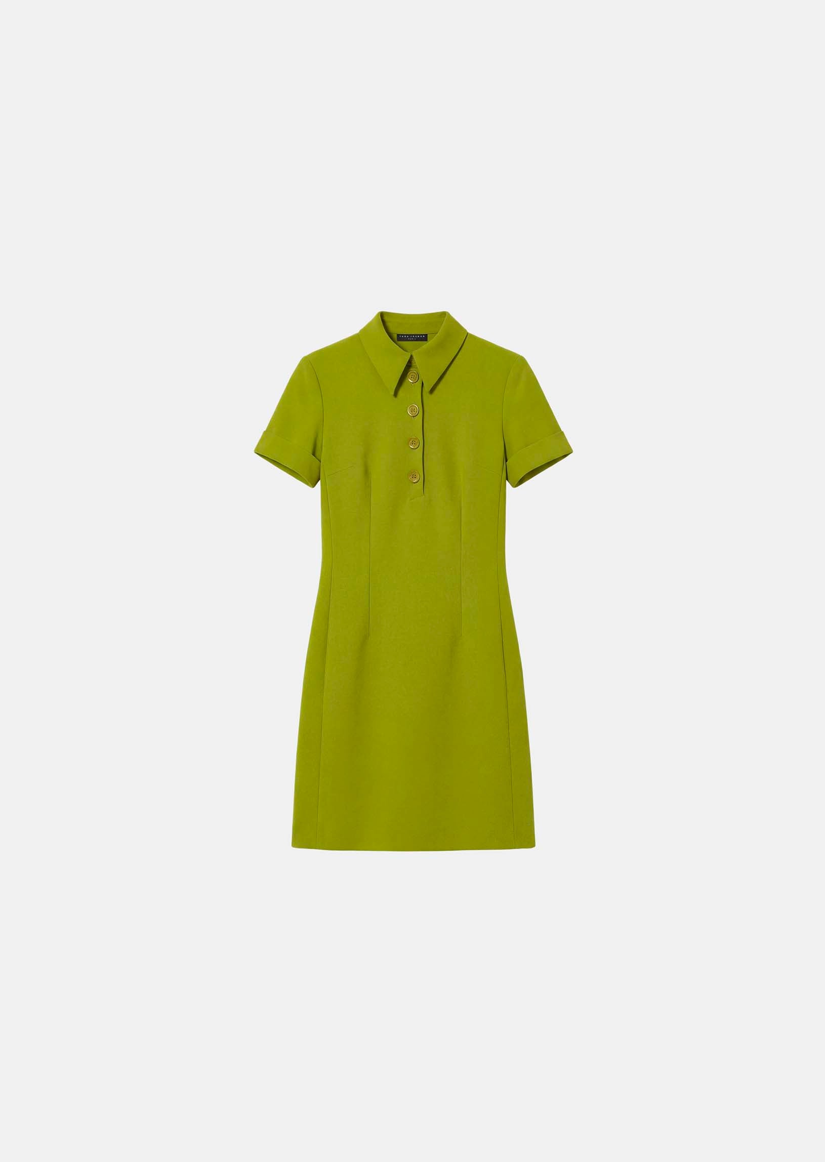 dress in green double canvas