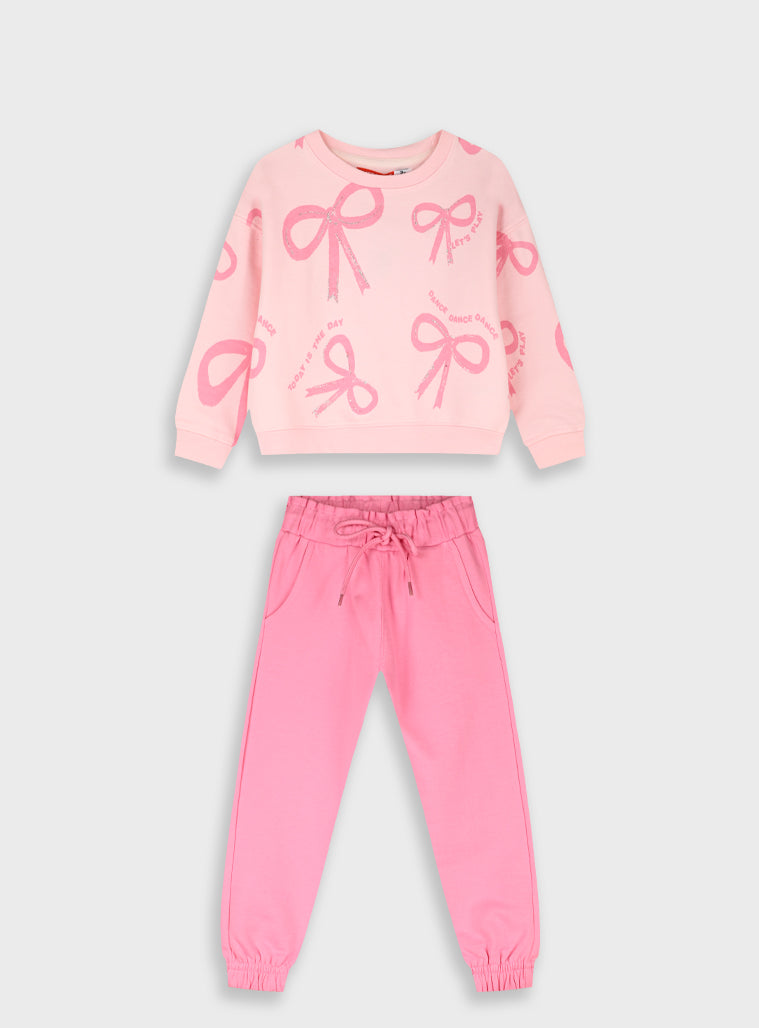 Cotton Girl Tracksuit - Strawberry