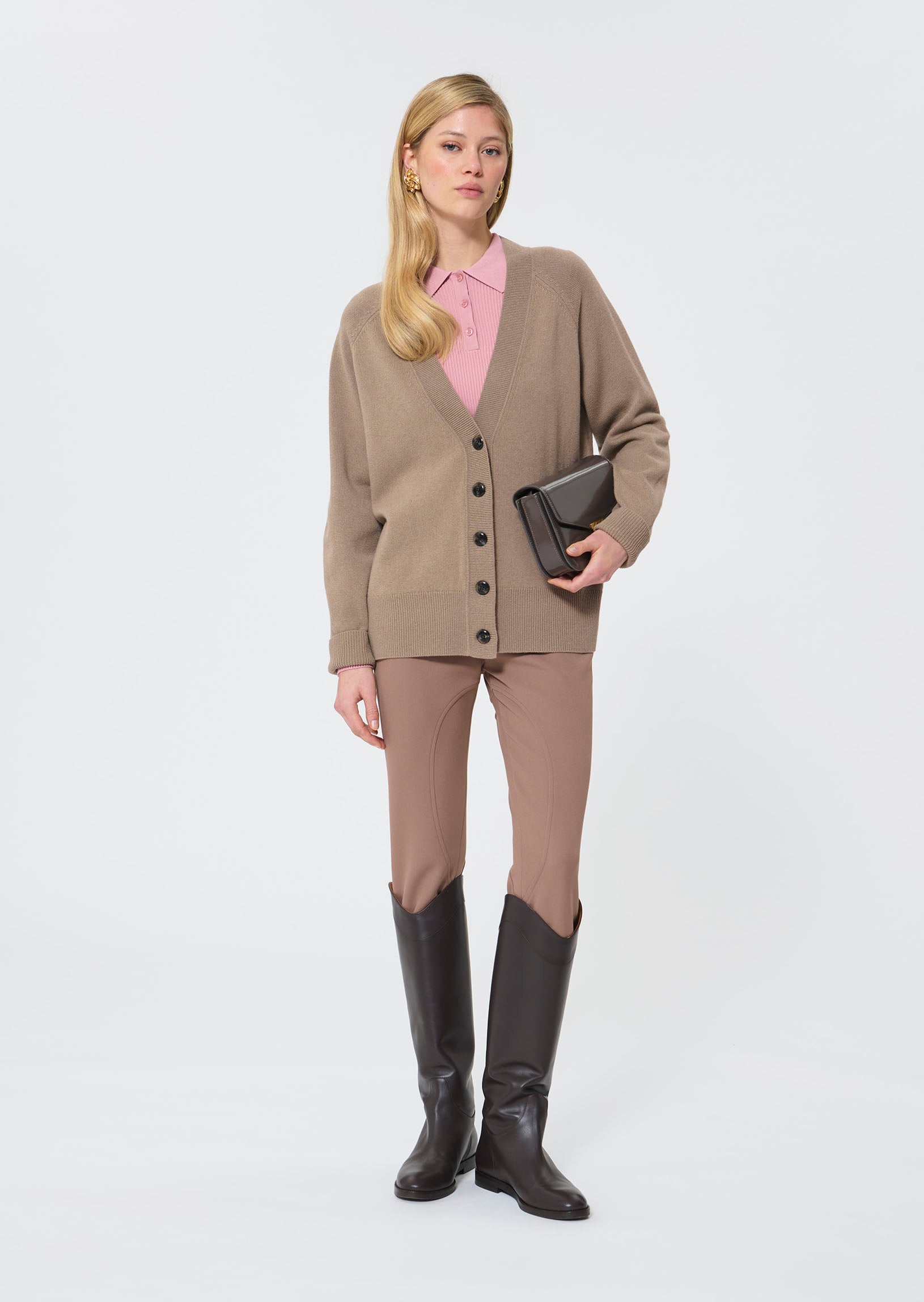 Grace  taupe cardigan for women