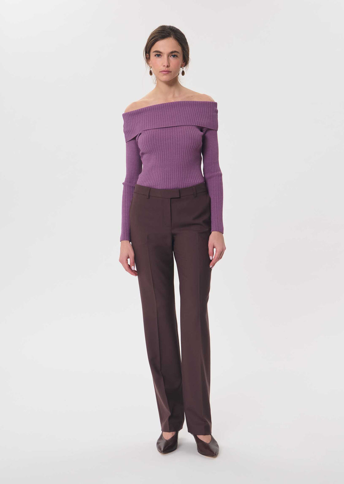 Paolino trousers in brown by Tara Jarmon